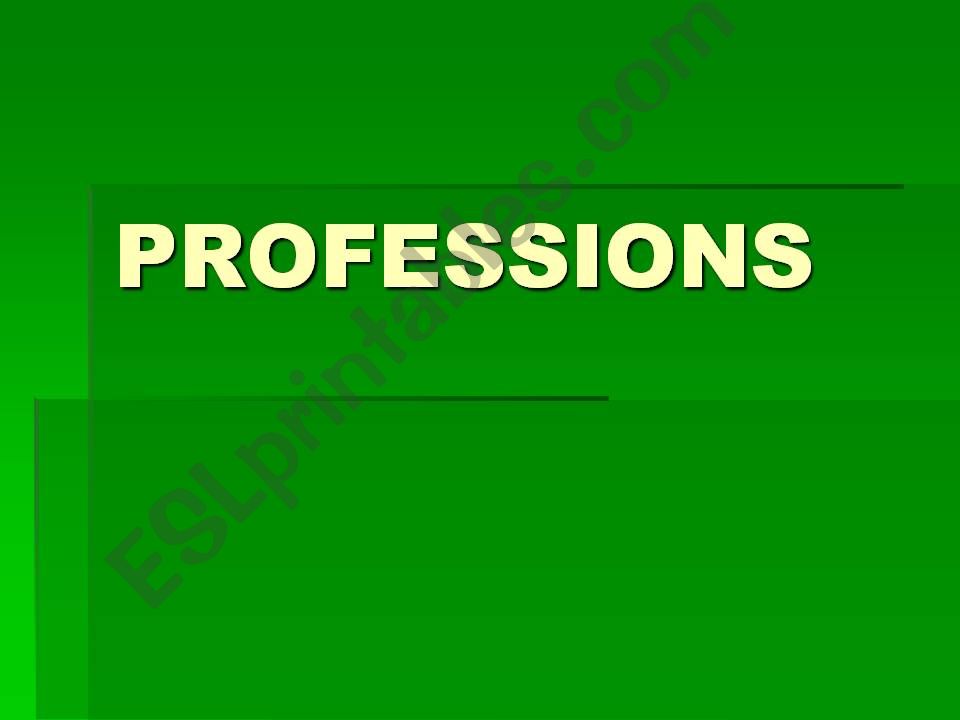 PROFESSIONS/OCCUPATIONS powerpoint