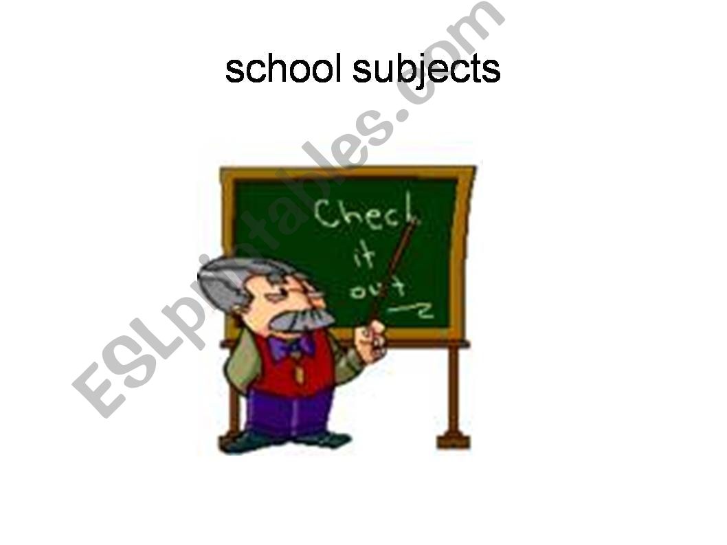 school subjects  powerpoint