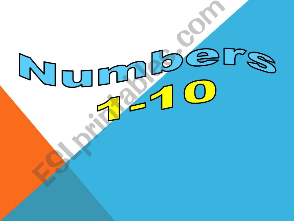 The numbers 1-10 powerpoint
