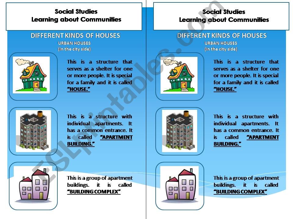 Types of Houses powerpoint