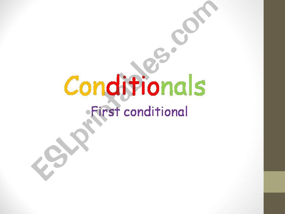 First Conditional ppt powerpoint