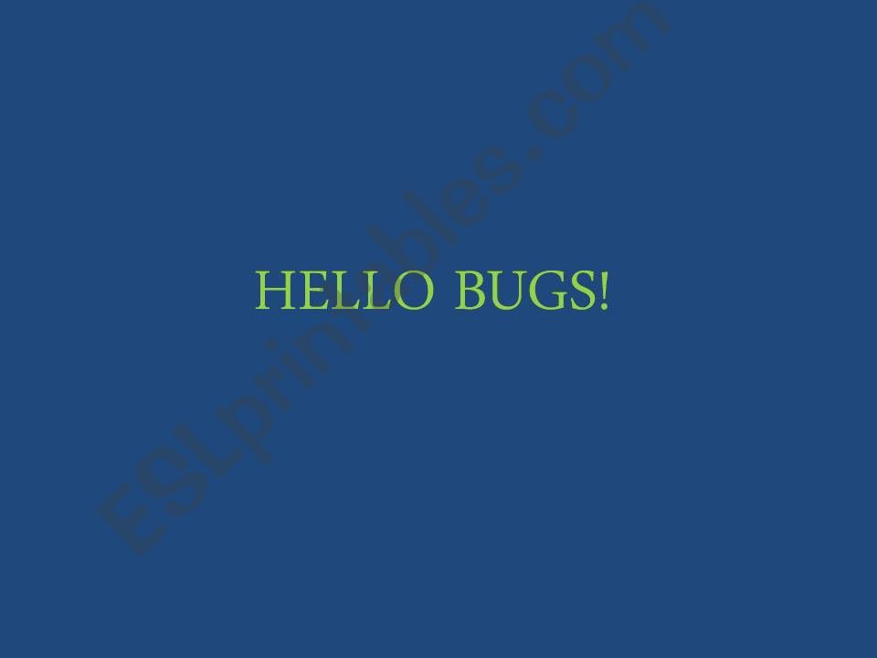 Hello Bugs! powerpoint