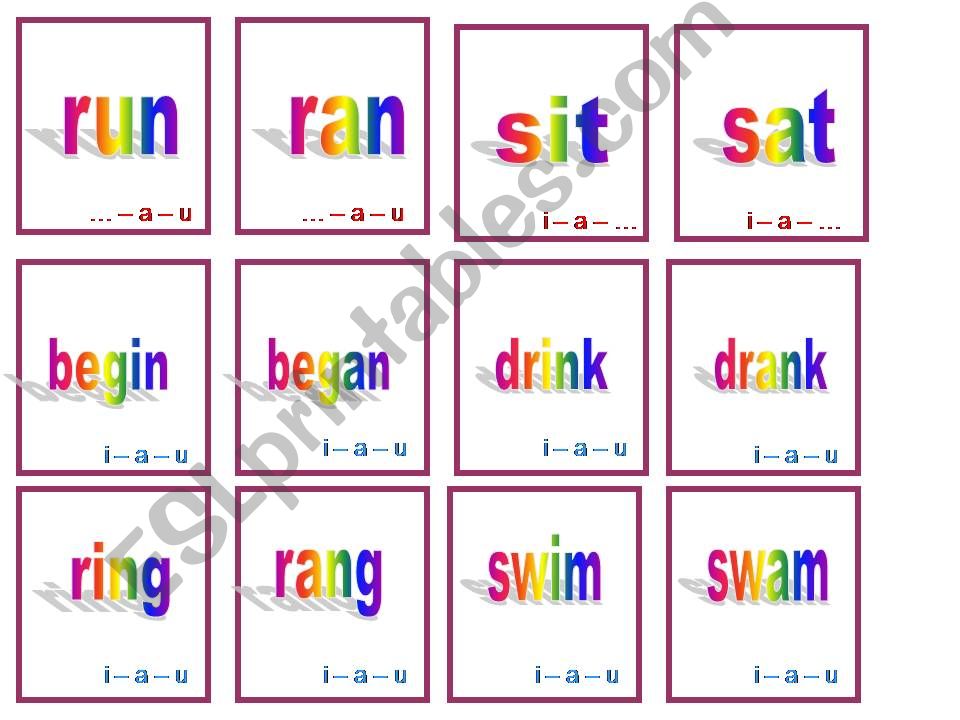 IT´S WAR - irregular verbs powerpoint