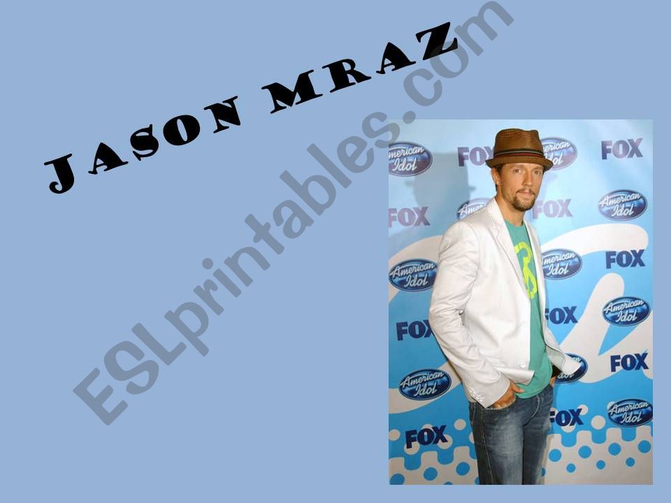 Jason  Mraz Biography powerpoint