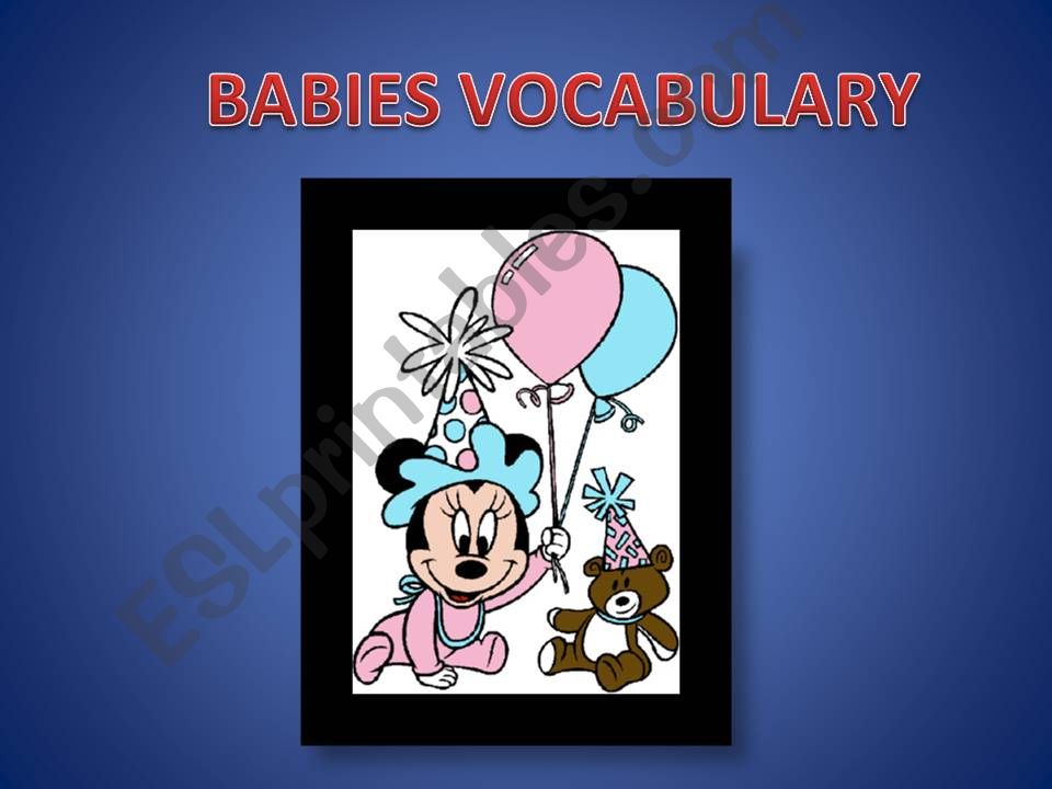 Babies vocabulary powerpoint
