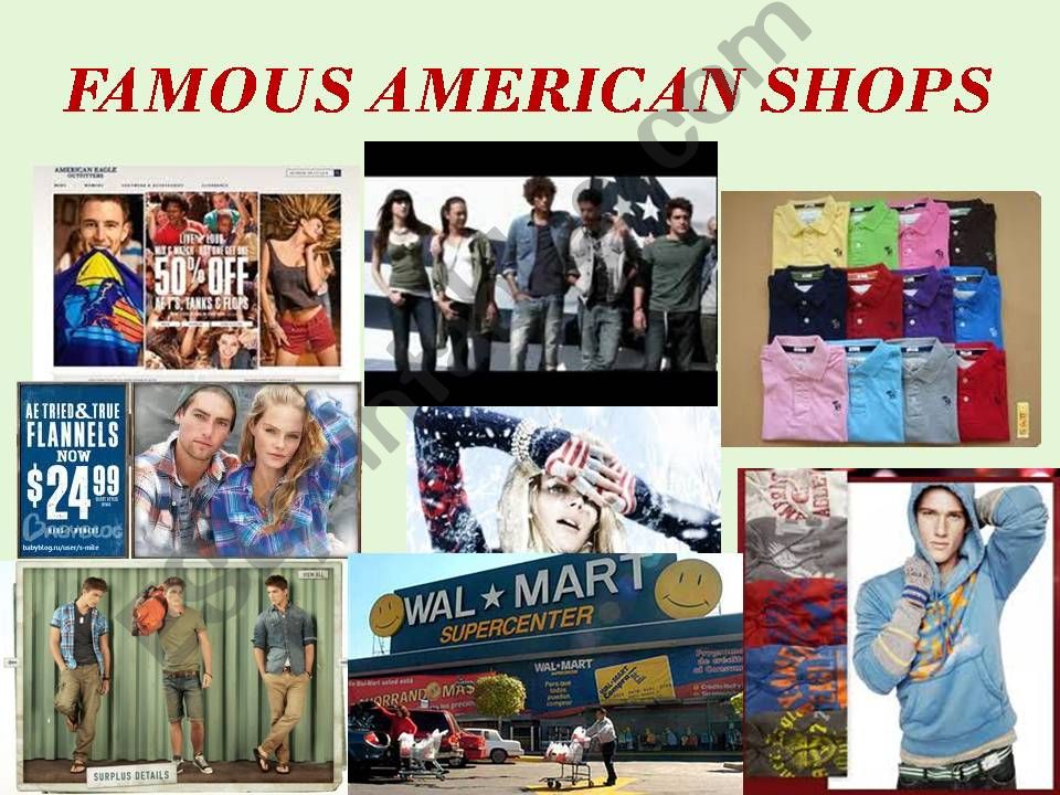 Famous American Shops powerpoint