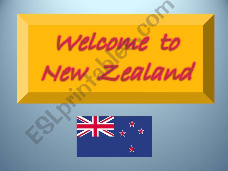 Welcome to New Zealand powerpoint