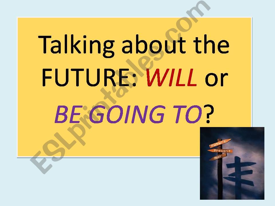 WILL or BE GOING TO? powerpoint