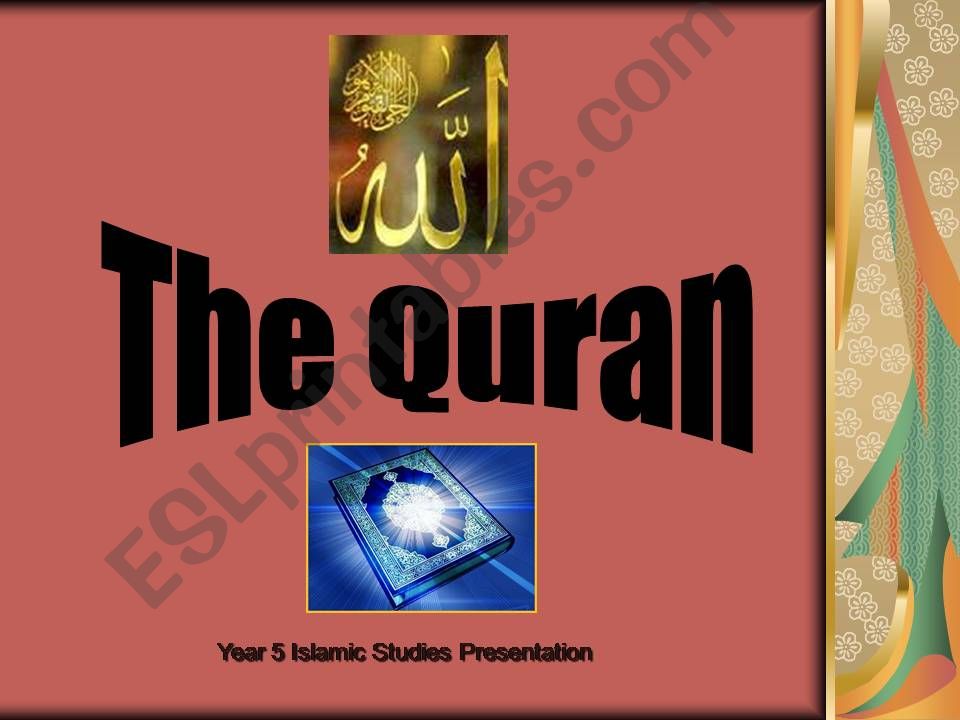 The Holy Quran- islamic studies