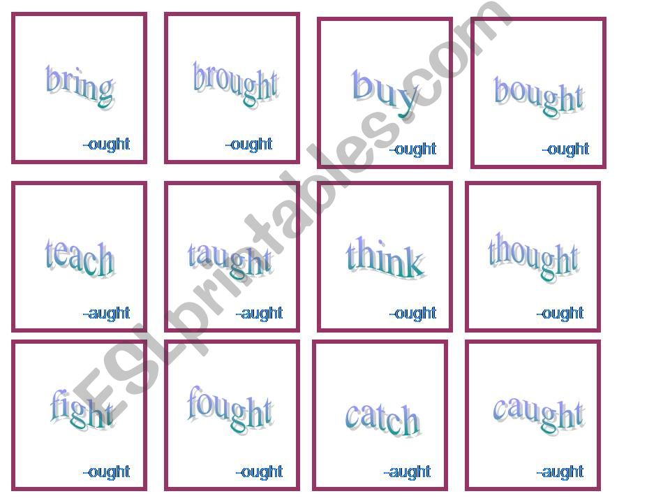 ITS WAR - irregular verbs 3 ~ ought group