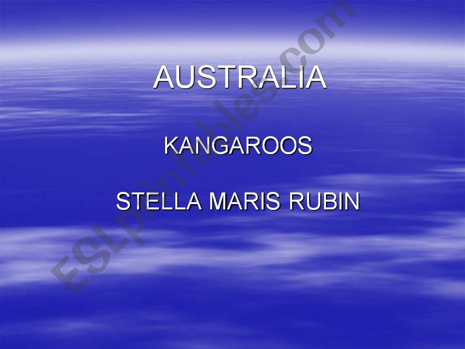 Australian Kangaroo powerpoint