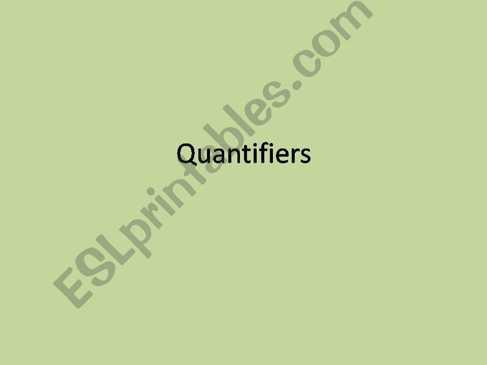 Quantifiers powerpoint
