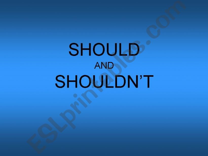 SHOULD powerpoint