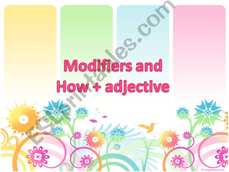 Adjectives and Adverbs powerpoint