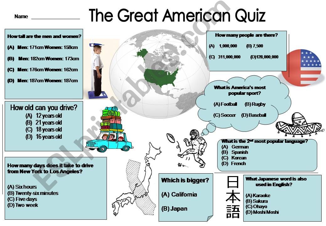 The American Quiz powerpoint