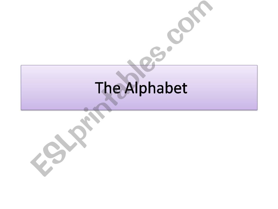alphabet (part 1) powerpoint