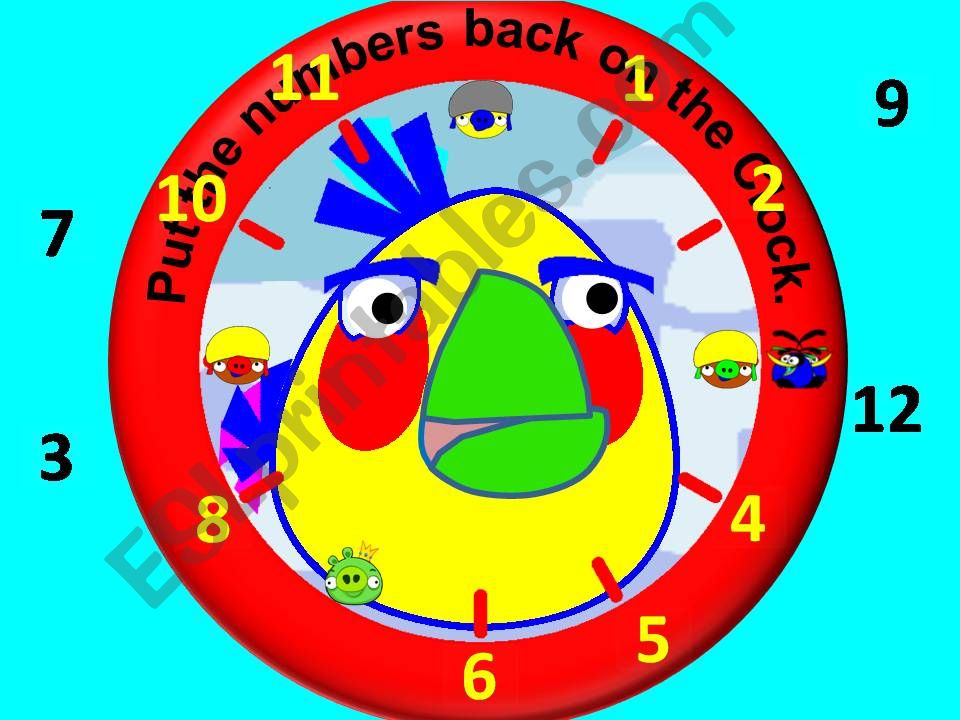 Numbers on a clock animated with part 3