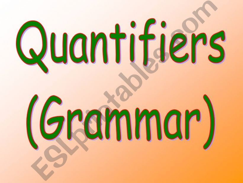 Quantifiers grammar powerpoint