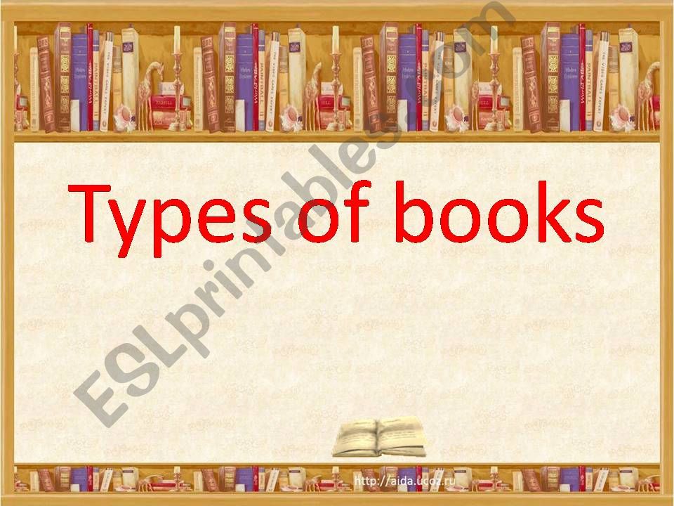 Types of books powerpoint