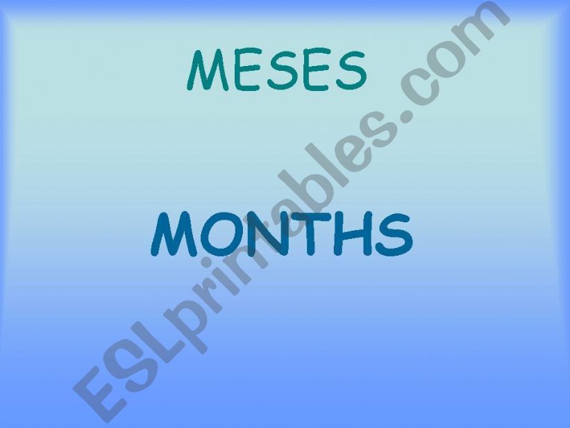 months - part 1 powerpoint