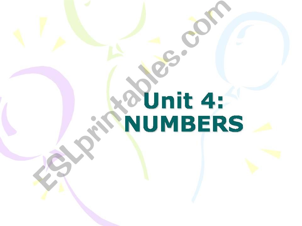 Numbers and animals  powerpoint