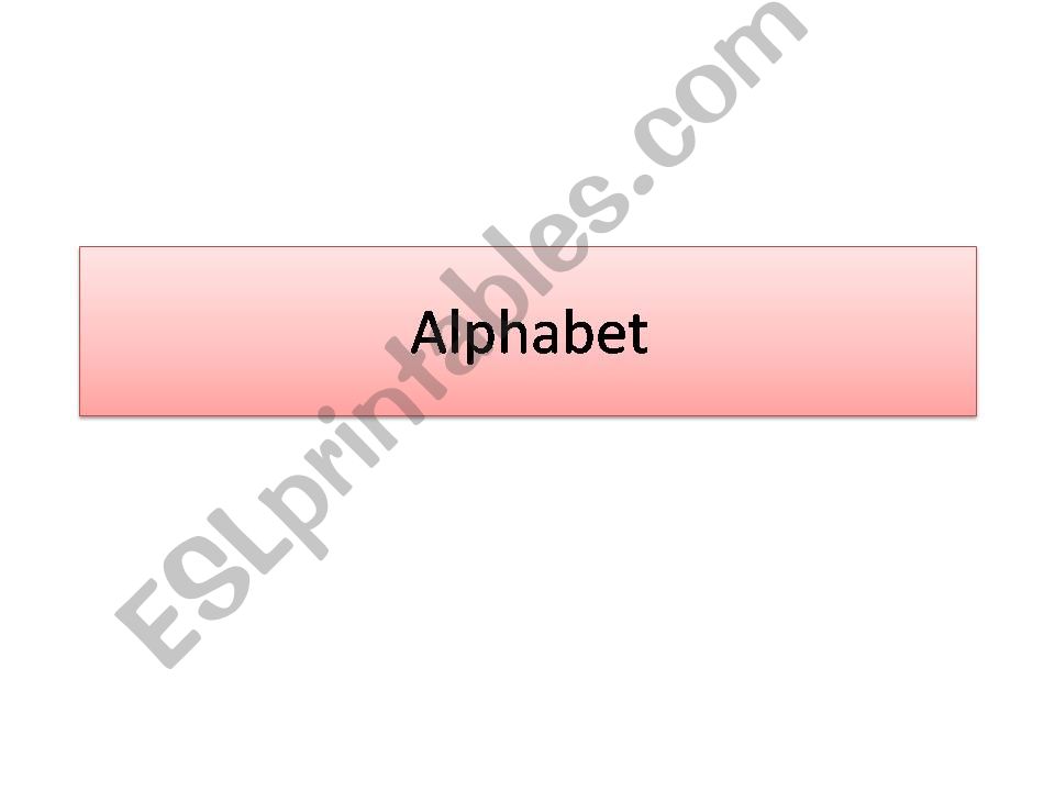 the alphabets (part 2) powerpoint