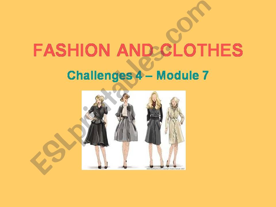 Fashion and clothes powerpoint