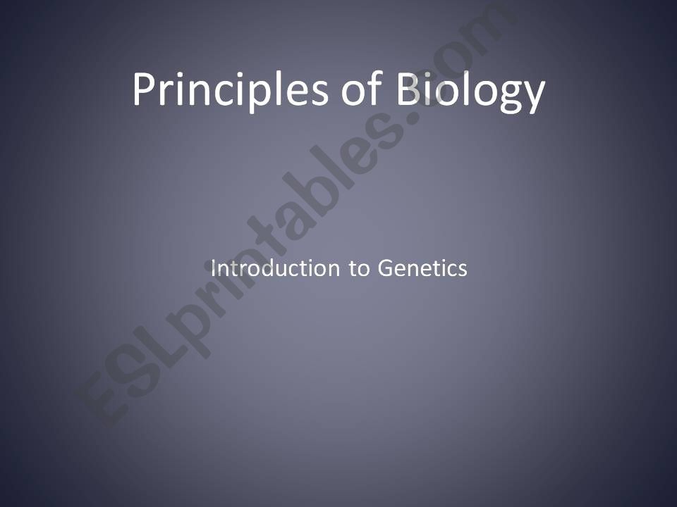 Introductory Genetics powerpoint
