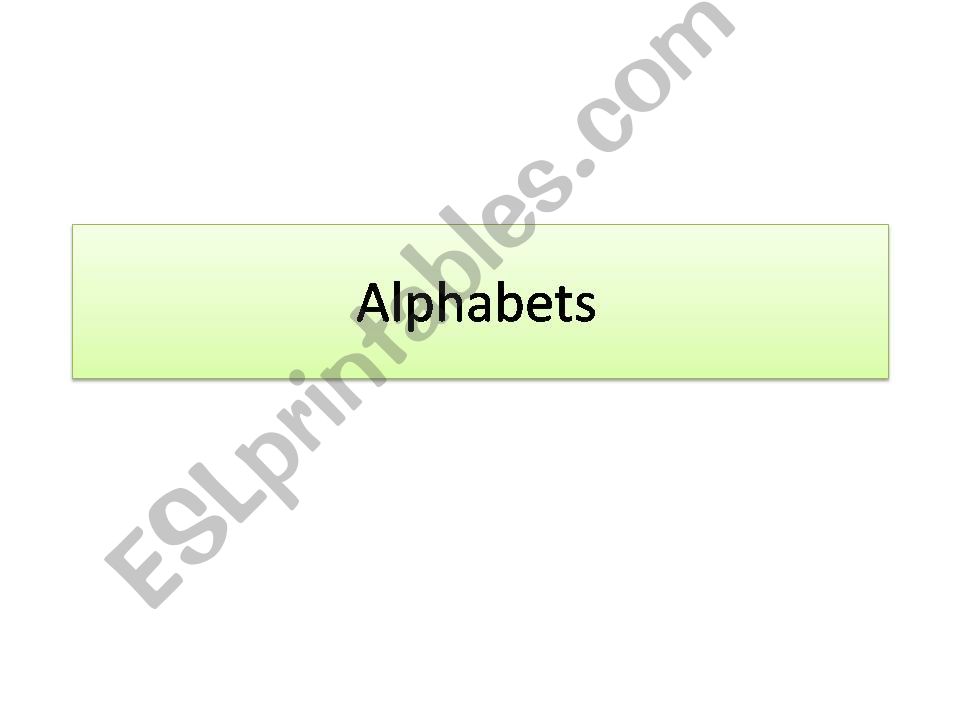 the alphabet (part 3) powerpoint