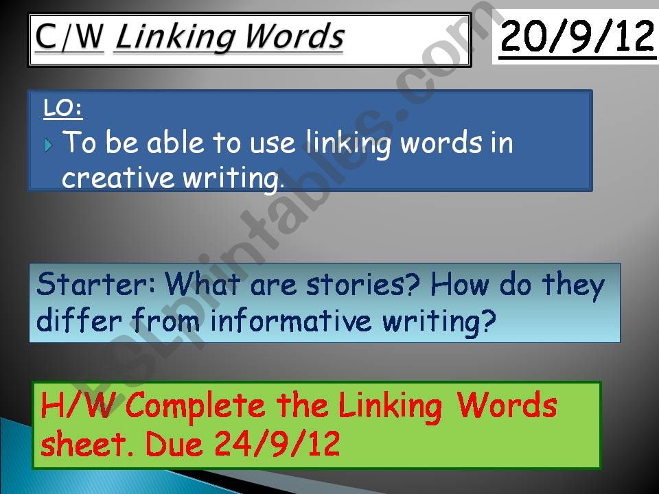 linking words powerpoint