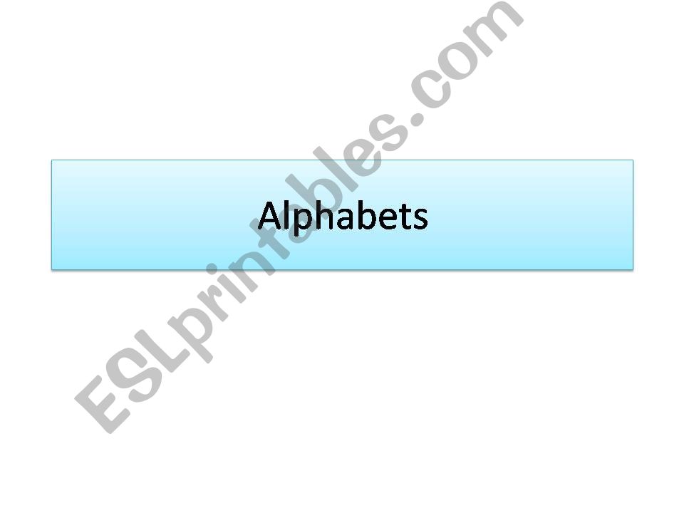 alphabet (part 4) powerpoint