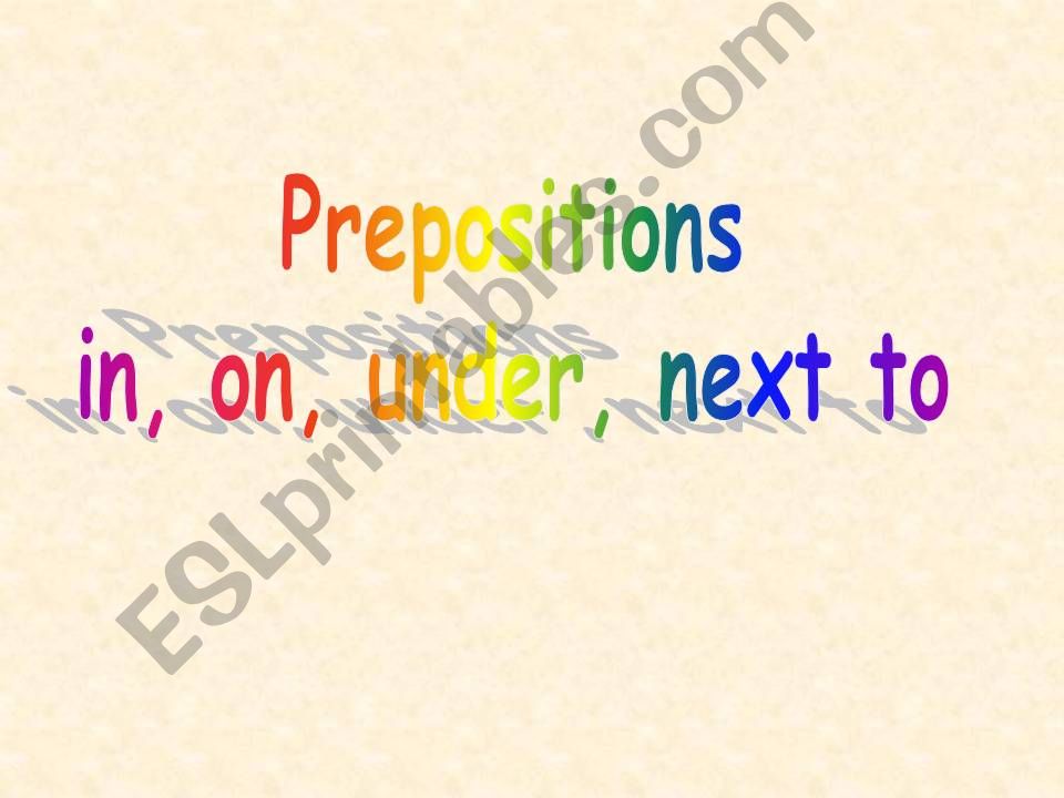 prepositions (in on under) powerpoint