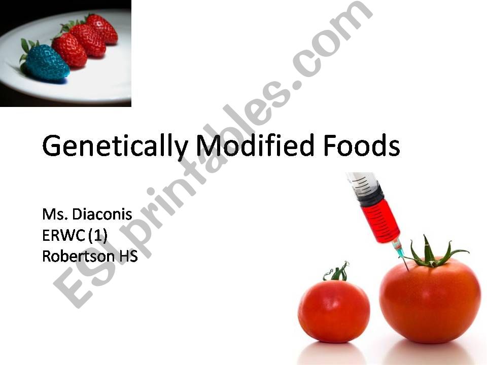 Genetically Modified Foods PowerPoint