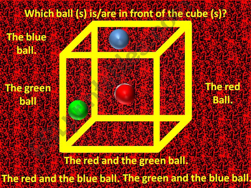 Prepositions of place Cube illusion part 1
