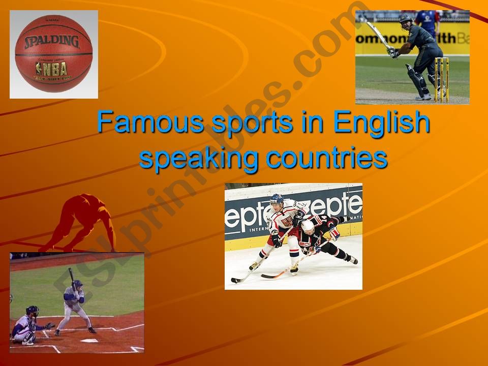 Famous sports in English-speaking countries (part 1/2)