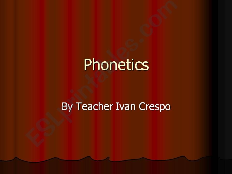 Phonetics powerpoint