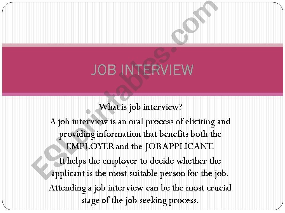 job interview powerpoint