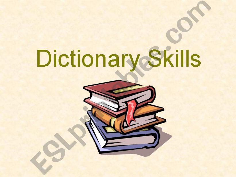 Dictionary Skills powerpoint