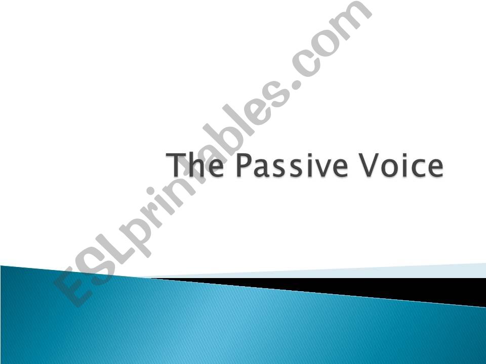 The Passive Voice powerpoint