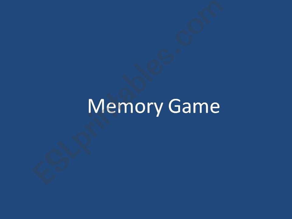 memory game powerpoint
