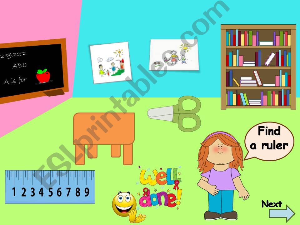 Classroom objects part 2 powerpoint