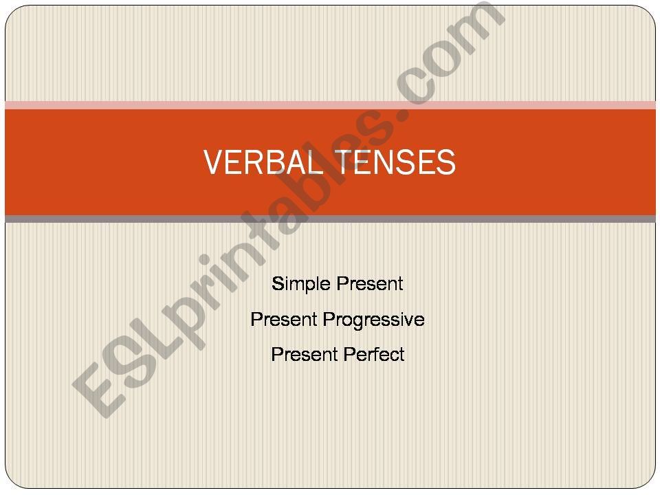 VERBAL TENSES powerpoint