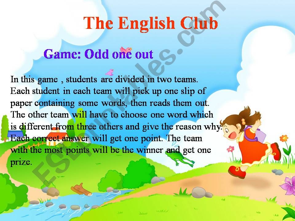 Game : Odd one out powerpoint