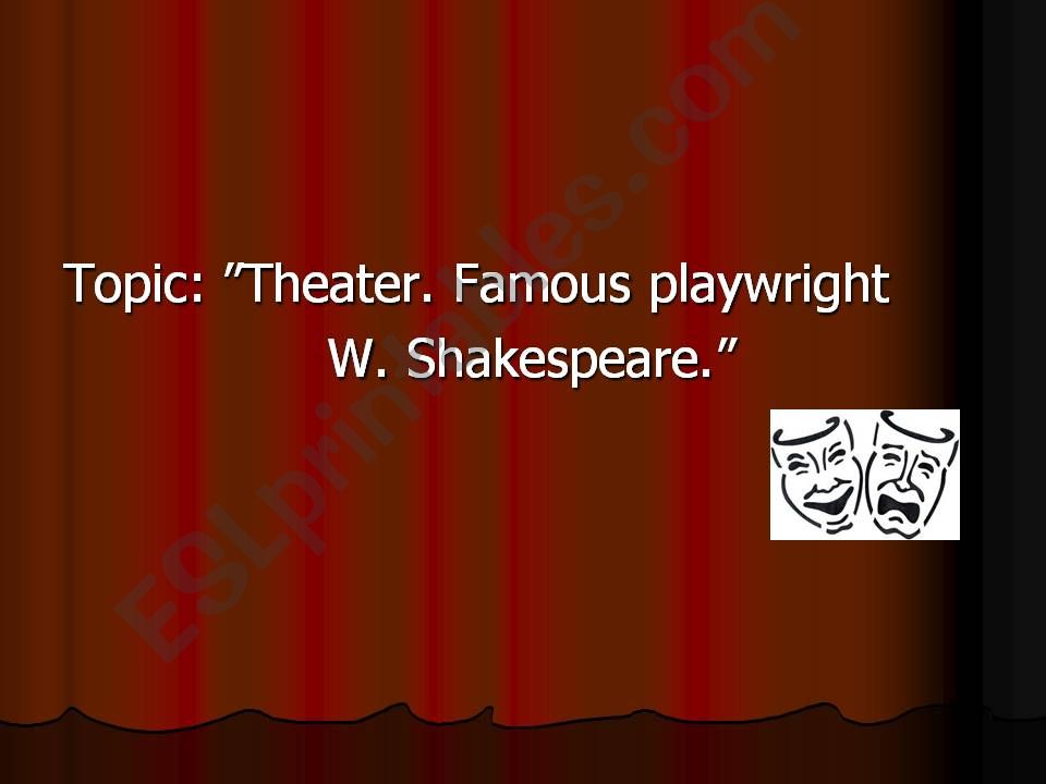 powerpoint presentation William Shakespeare