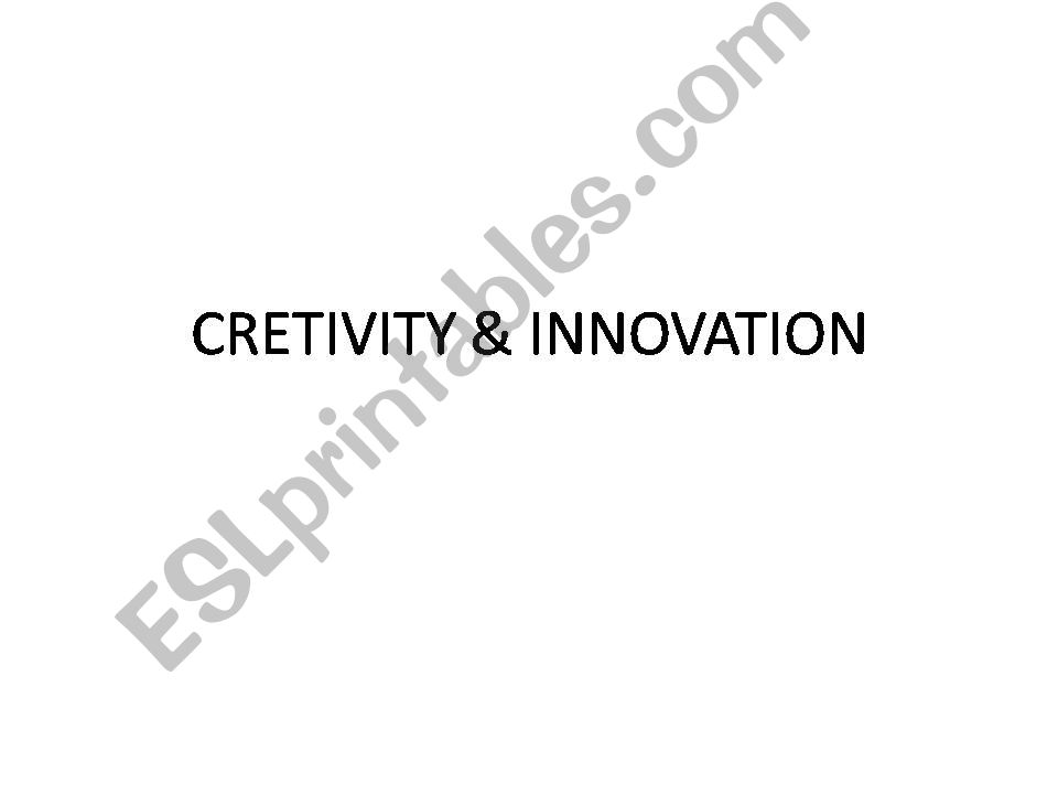 Creativity  powerpoint