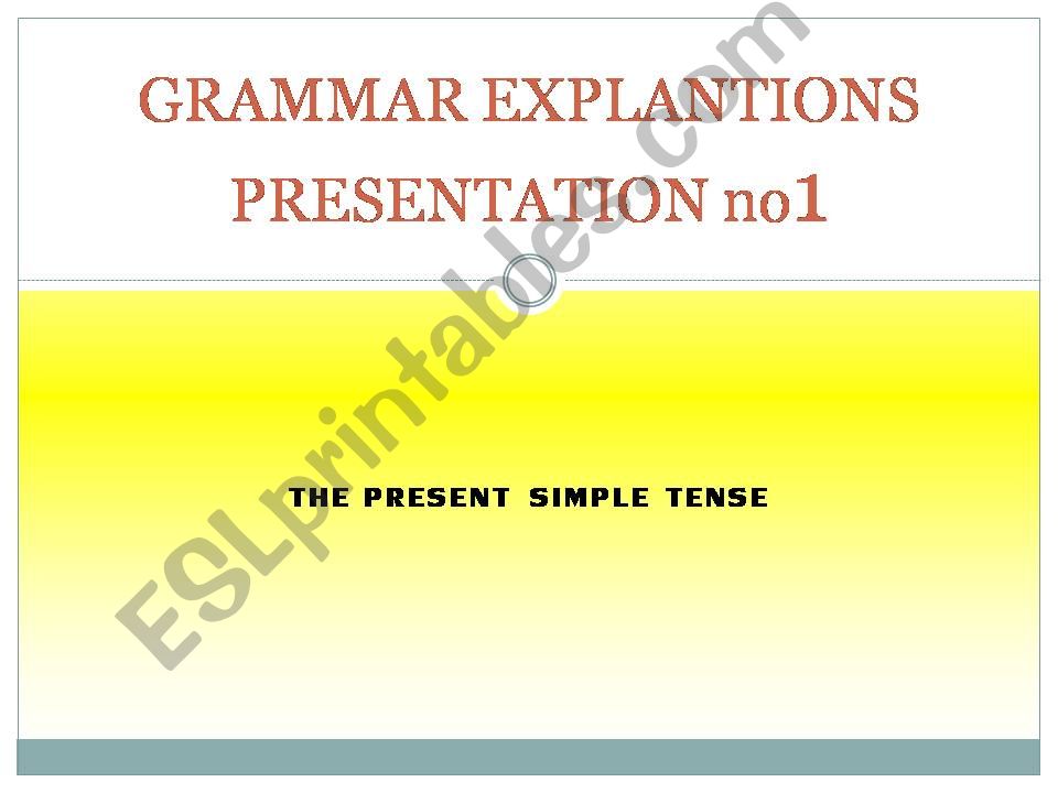 Present Simple powerpoint