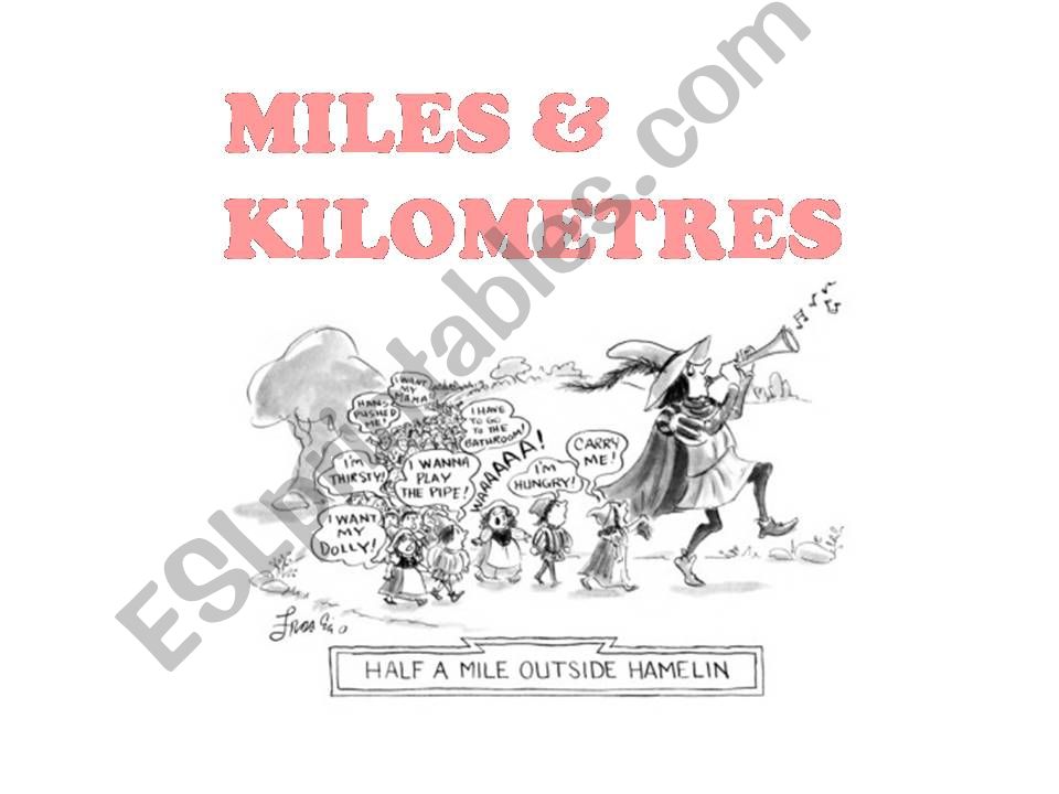 Miles & Kilometers powerpoint