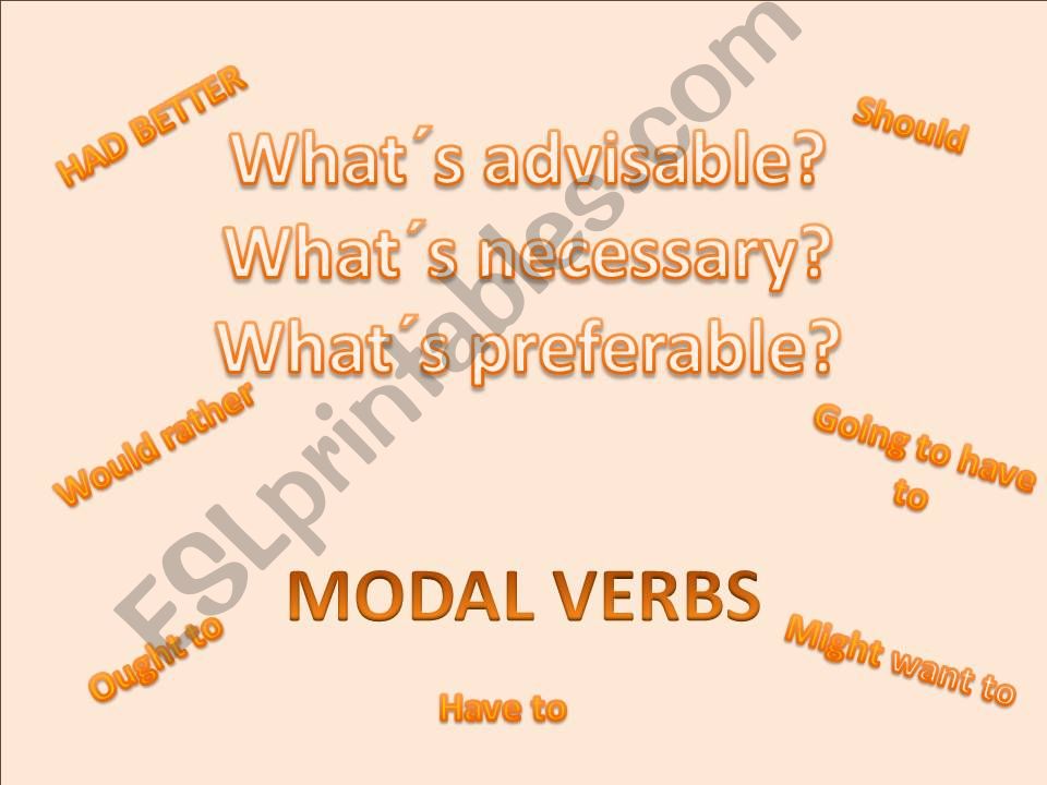 MODAL VERBS powerpoint