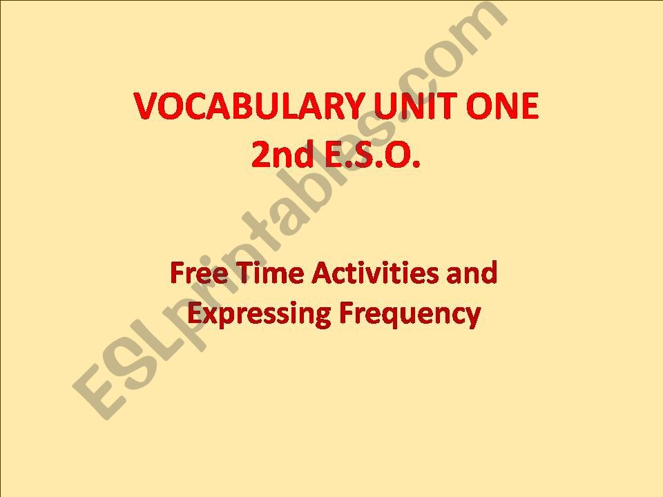 Asking for frequency and free time activities