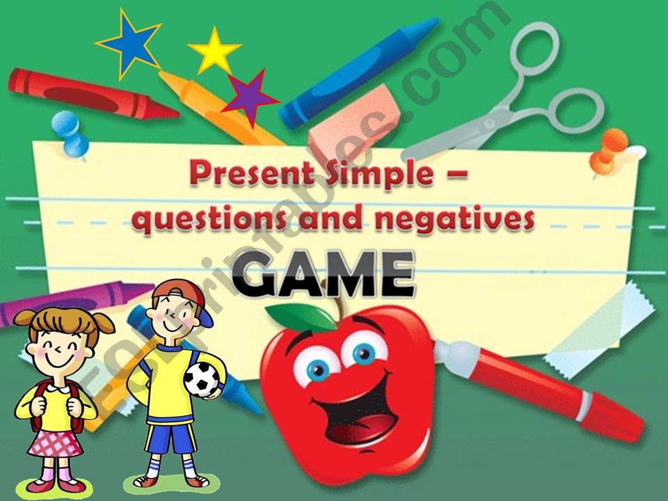 Present Simple GAME questions and negatives with sound!